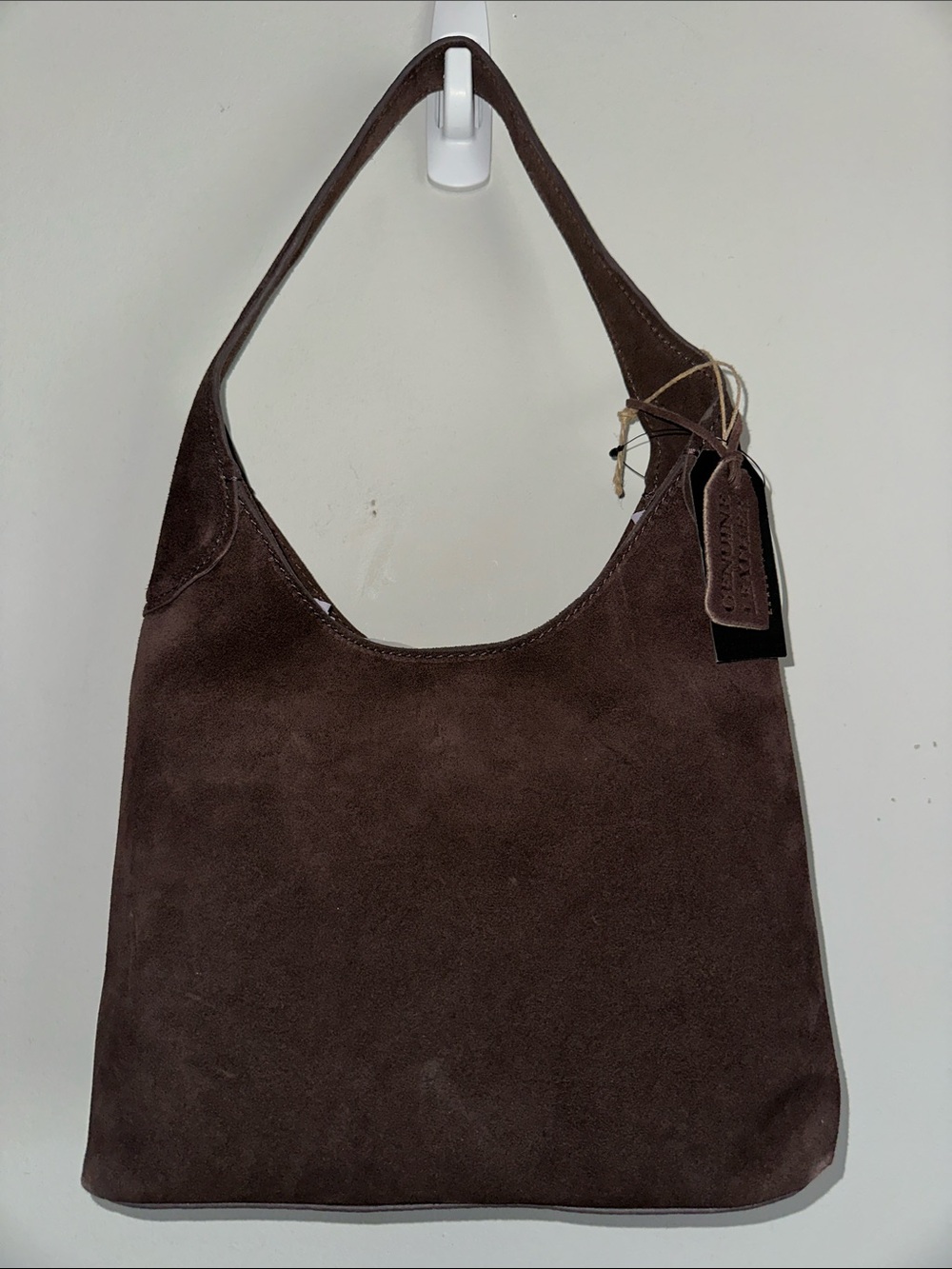 NWT Genuine Suede Shoulder Bag, Dark Brown and Maroon colors available